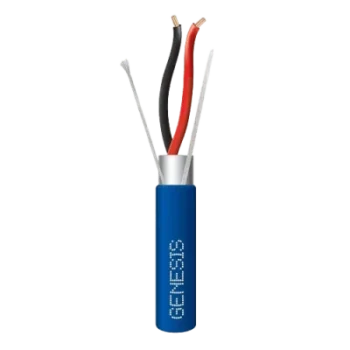 Cable Plenum Blindado / 2 x 18 AWG / 305 m (1000 ft) / Clasificación CMP, CL3P, FPLP, FT6 / Temperatura -20°C a 75°C / Color Azul