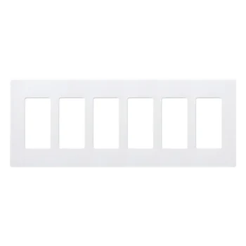 Placa de Pared Decoradora / 6 Espacios / Sin Tornillos Visibles / Blanco Brillante / Perfil 7.6 mm