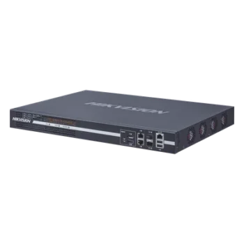 Decodificador de Vídeo IP / 4 Salidas HDMI 4K / Decodificación 64 Canales / Videowall 25 Cámaras por Pantalla / Interfaz de Red 10/100/1000 Mbps y Fibra Óptica