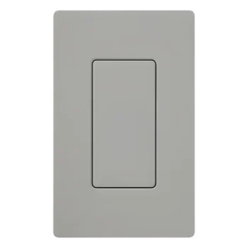 Inserto Ciego para Placa Decorador / Acabado Brillante Gris / Plástico 0.3 in (7.6 mm) / 2 5/8 in (66.7 mm) x 1 5/16 in (33.3 mm)