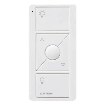 Control remoto Pico / 3 botones con subir/bajar y favorito / RF 431-437 MHz / alcance 9 m entre muros / batería CR2032 10 años / Caseta, RadioRA 2, HomeWorks QS