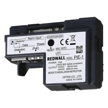 Codificador PoE IP / Conversión ASCII Redwall / 2x RJ45 Passthrough / -40 a +60°C / Caja Doble Grupo