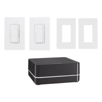Kit de Control de Iluminación / Repetidor Principal / Atenuador 600 W / Interruptor 8 A / 2 Placas Claro / App y Asistentes de Voz