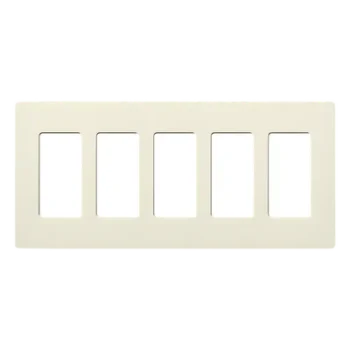 Placa de Pared / 5 Espacios / Screwless / Satin Colors / Color Biscuit / Compatible Control Pico