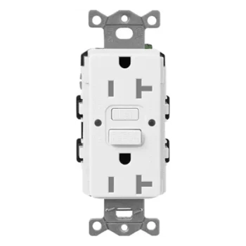 Receptáculo Dúplex GFCI / Autocomprobación Continua / 15 A / 125 V~ / Clase A 4-6 mA / Antimanipulación / LED Estado Bicolor