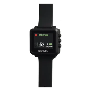 Reloj Receptor Inalámbrico de Muñeca / Display LCD a Color / Batería Recargable / Almacena 3000 Caracteres / Radiofrecuencia 433 MHz