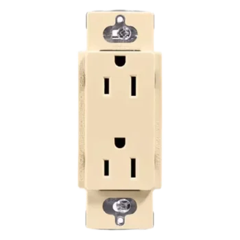 Receptáculo Dúplex / 15 A / 125 V / NEMA 5-15R / Sin Placa / Color Marfil