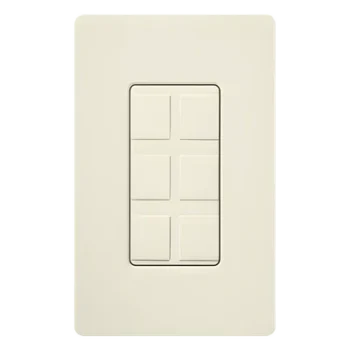 Marco de 6 puertos / conectores snap-in RJ45, coaxial F, BNC y fibra / incluye 6 insertos ciegos / satinado Biscuit / placa de pared se vende por separado