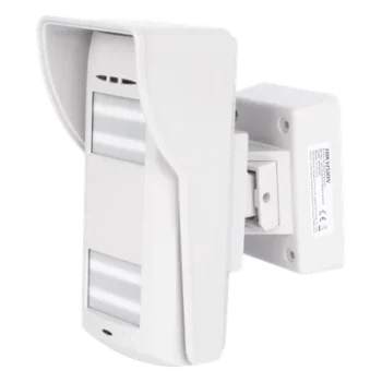 Detector Dual-Tech Inalámbrico para Exterior / Microondas + 2 PIR / Inmunidad Mascotas 35 kg / Baterías Litio 3V 4700 mAh / Montaje Ajustable 45°