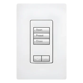 Teclado de pared seeTouch / 3 botones + subir-bajar / 120 V 0.5 A / requiere neutro / RF 431-437 MHz / RadioRA 2 / blanco