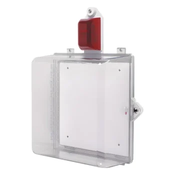 Gabinete Mediano / Policarbonato Transparente UV / Sirena-Estrobo 32 Tonos / Cerradura Thumb Lock / UL Type 4X / 309x360x163 mm / 12.2x14.2x6.4 in