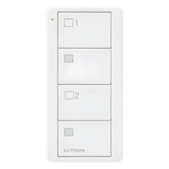 Control inalámbrico Pico / 4 botones / 2 grupos de cortinas / RF Clear Connect 431-437 MHz / Alcance 9 m / Batería CR2032 / Blanco brillante
