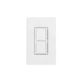 Atenuador dual de pared / 2 × 300 W incandescente-halógeno / unipolar / 120 V~ 60 Hz / Maestro / blanco