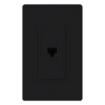 Salida telefónica / RJ11, 6 conductores / inserto para apertura designer / combina con placas Claro (se venden por separado) / negro brillante