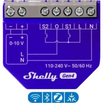 Controlador de Atenuacion Inteligente / 0-10V y 1-10V / Wi-Fi, Matter y Zigbee / ESP32-C6 / 110-240 VAC / 13 A / PM Gen4