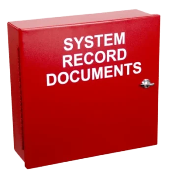 Caja Metálica Roja Serie | Documentos De Registro Del Sistema | Con Cerradura De Botón | 12x12x4