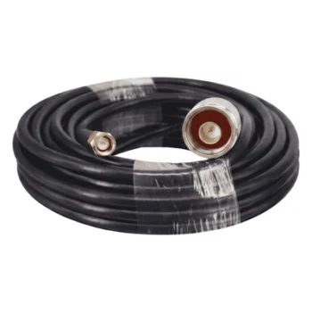 Cable Coaxial / Baja Pérdida / 15 m (49.2 ft) / Diámetro 5 mm / Impedancia 50 Ω / Apantallamiento >90 dB / 5-3000 MHz / Conectores N y SMA Macho