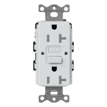 Tomacorriente / GFCI de autoprueba / Resistente a manipulaciones / 15 A / 125 V / NEMA 5-15R / Altura 5 pulg / Gris
