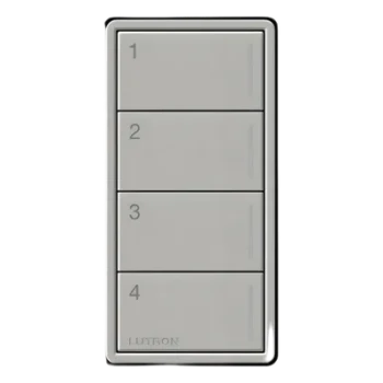 Botonera Sunnata / 4 botones programables / RF Clear Connect-Type X 2.4 GHz / 120-277 V~ / Acabado Pebble / RadioRA 3