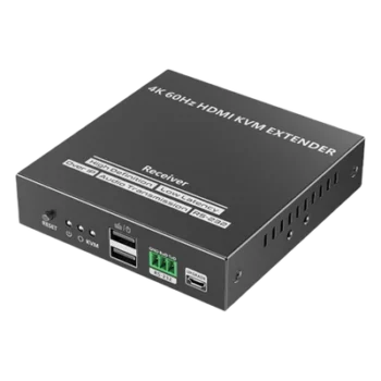 Receptor Extensor HDMI / 4K @ 60 Hz / Alcance 150 m (492.1 ft) / KVM y RS-232 / Cat 6/6a/7 / 18 Gbps