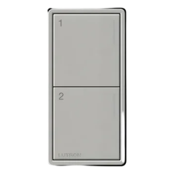 Botonera de pared / 2 botones de escena / RF Clear Connect 2.4 GHz / alcance 75 ft / Pebble / RadioRA 3