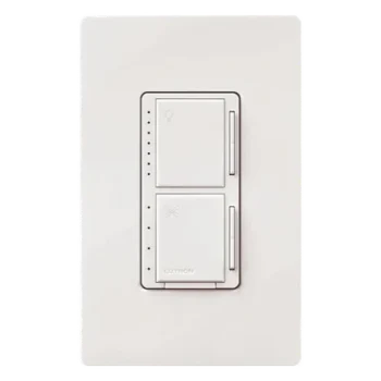 Control dual ventilador y atenuador Maestro LED+ / 1.5 A, 4 velocidades / 75 W LED o 250 W inc-hal / 120 V / unipolar / sin neutro
