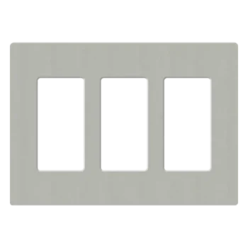 Placa de pared / 3 espacios (3-gang) / 16.7 x 11.9 x 0.76 cm / Sin tornillos visibles / Compatible con Maestro, Diva, Pico, Skylark
