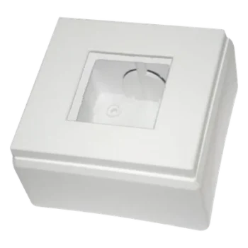 Caja de Superficie / 92x94x42 mm / ABS Blanco / Marco Embellecedor Incluido / 3.62x3.70x1.65 in