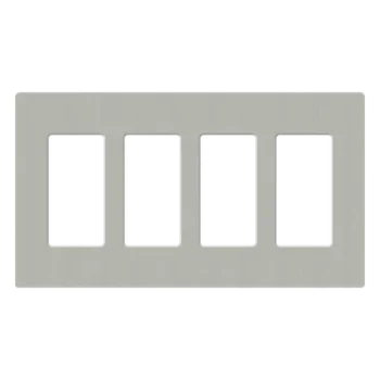 Placa de pared / 4 espacios (4-gang) / 21.3 x 11.9 x 0.76 cm / Sin tornillos visibles / Compatible con Maestro, Diva, Pico, Skylark