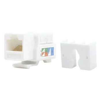 Módulo Jack Keystone / Cat5e / Terminación 110 / RJ45 / 1 Puerto / 90° / T568A-B / Blanco