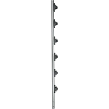 Poste de Paso para Cercas Eléctricas / Tubo de Acero Galvanizado / 6 Aisladores / Longitud 1.4 m (4.6 ft) / Diámetro 25 mm (1 in) / Sin Pintura