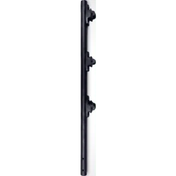 Poste de Paso para Cerca Eléctrica / Tubo de Acero Galvanizado / 25 mm (1 in) de Diámetro / 75 cm (29.5 in) de Longitud / 3 Aisladores / Pintura Negra Resistente a la Intemperie / 0.57 kg