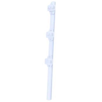 Poste de Paso / Tubo de Acero Galvanizado / Diámetro 1" / Longitud 75 cm (2.46 ft) / 3 Aisladores / Pintura Blanca / Peso 0.5 kg
