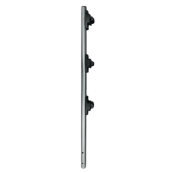 Poste de Paso para Cerca Eléctrica / Tubo de Acero Galvanizado en Caliente / 3 Aisladores con Remache / Longitud 75 cm (29.5 in) / Diámetro 25 mm (1 in) / Peso 0.57 kg