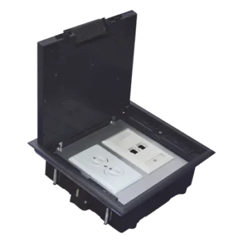 Caja de Piso / 2 Módulos Universales / ABS y Acero Galvanizado / 1.957 kg / EIA/TIA-569-A