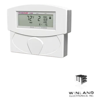 Detector de temperatura y humedad / 2 zonas / LCD / 2 relés NA/NC / -50°C a 150°C / 6 x 4.75 x 1.25 in