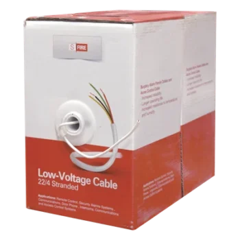 Cable 100% Cobre INDUSTRIAL/ 4 x 22 AWG/ de color blanco / 305m / para aplicaciones en sistemas de Intrusión / Control de Acceso y TV Porteros
