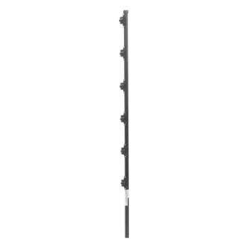 Poste para Cerca Electrificada / Acero Galvanizado Cal. 18 / 1.4 m (4.6 ft) / 6 Aisladores de Paso / Fijación en Concreto / IP Protección Sellada
