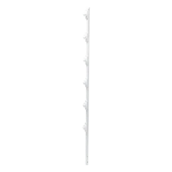 Poste para Cerca Electrificada / 6 Aisladores de Paso / Acero Galvanizado Cal. 18 / Altura 1.4 m (4.6 ft) / Diámetro 1" / Pintura Blanca Electroestática