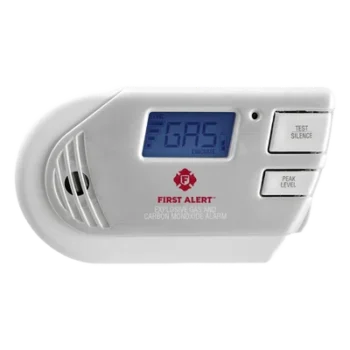 Detector Combo de Combinación de Gases Explosivos: Metano (GN), Propano (LP) y Monóxido de Carbono (CO), Con Pantalla Digital Retroiluminada, 120 Vca y Batería de Respaldo