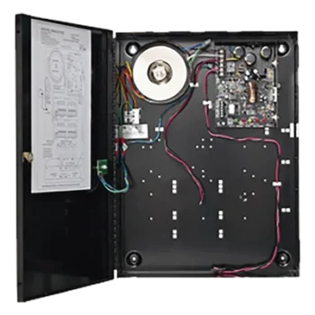 Fuente de poder con controlador de acceso / 12 o 24 Vcc / 6.0 A continuos / 4 u 8 salidas PTC / Batería de respaldo / UL294
