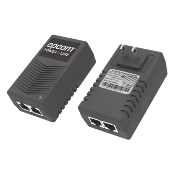 Inyector PoE de Pared / 24 Vcc / 1 A / 24 W / Protección OV, OC, SC, UV / -25°C a 65°C / Doble RJ45