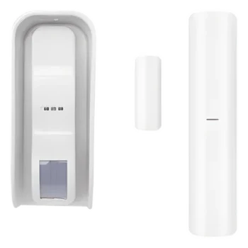 Sensor de Movimiento Tipo Cortina / 100 % Exterior / Alimentado por baterías / Doble tecnología MW & PIR / Compatible con AXPRO / Incluye DS-PDMC-EG2-WB