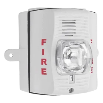 Sirena con Lámpara Estroboscópica para Exterior / a 2 Hilos / Configuración Estroboscópica Seleccionable / Color Blanco