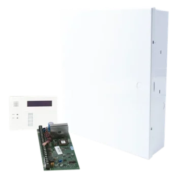 Panel híbrido intrusión / 8 zonas cableadas (15 con duplicación), ampliable a 48 / Teclado 6160RF / Compatible Total Connect