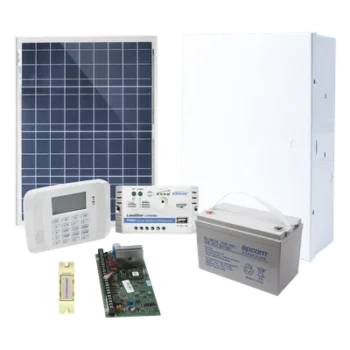 Kit de alarma / Panel VISTA-48LA / Alimentación solar / Teclado con receptor inalámbrico / 3 particiones