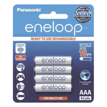 Batería Recargable AAA 1.2V ENELOOP / Ni-HM / Paquete de 4 Baterías