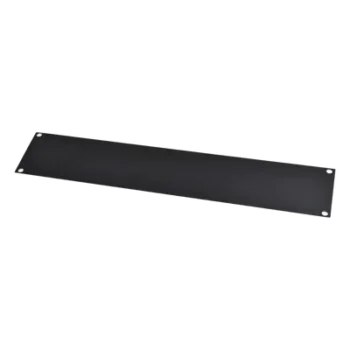 Tapa Ciega / Rack 19in / 2UR / Acero Cal. 14 / Pintura Electroestática Negra / 0.7 kg
