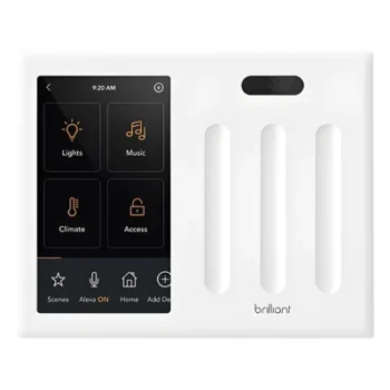 Control touch desde su pantalla en pared, compatible con 3 cargas para controlar iluminacion.