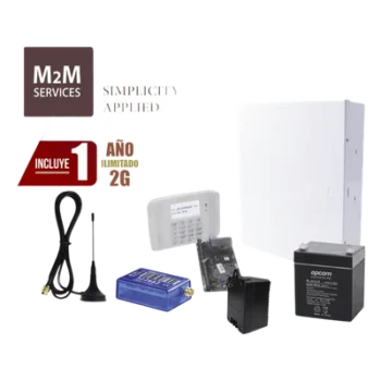 Kit de alarma VISTA-48LA / 8 zonas cableadas + 40 inalámbricas / comunicador 2G MINI012G / teclado 6160RF / batería y transformador / 1 año de datos